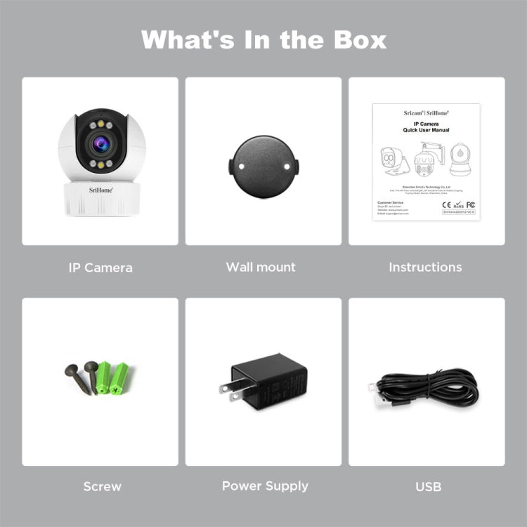 SriHome SH046 4.0 Million Pixels FHD Low Power Consumption Wireless Home Security Camera System