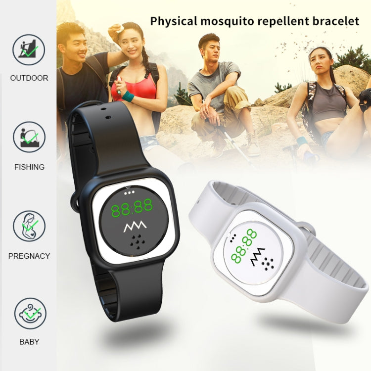 F9 Outdoor Silica Gel Mosquito Repellent Wristband with Clock