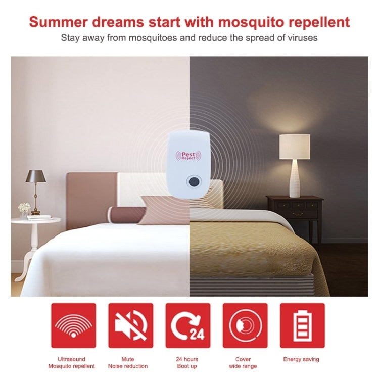 6 in 1 Ultrasonic Electronic Cockroach Mosquito Pest Reject Repeller, US Plug