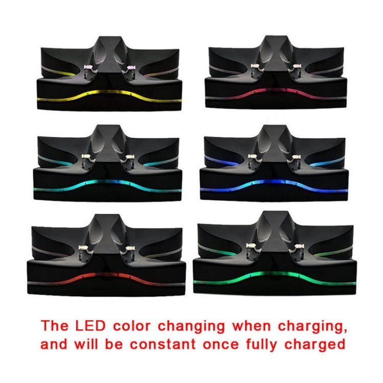 Special UFO Shape 2 x USB Charging Dock Station Stand / Controller Charging Stand for PS4 Playstation 4  with Multi Colors LED