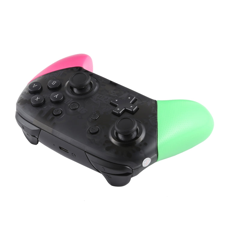 Wireless Game Pro Controller With Screenshot Vibration Function for Nintendo Switch(Green Pink)