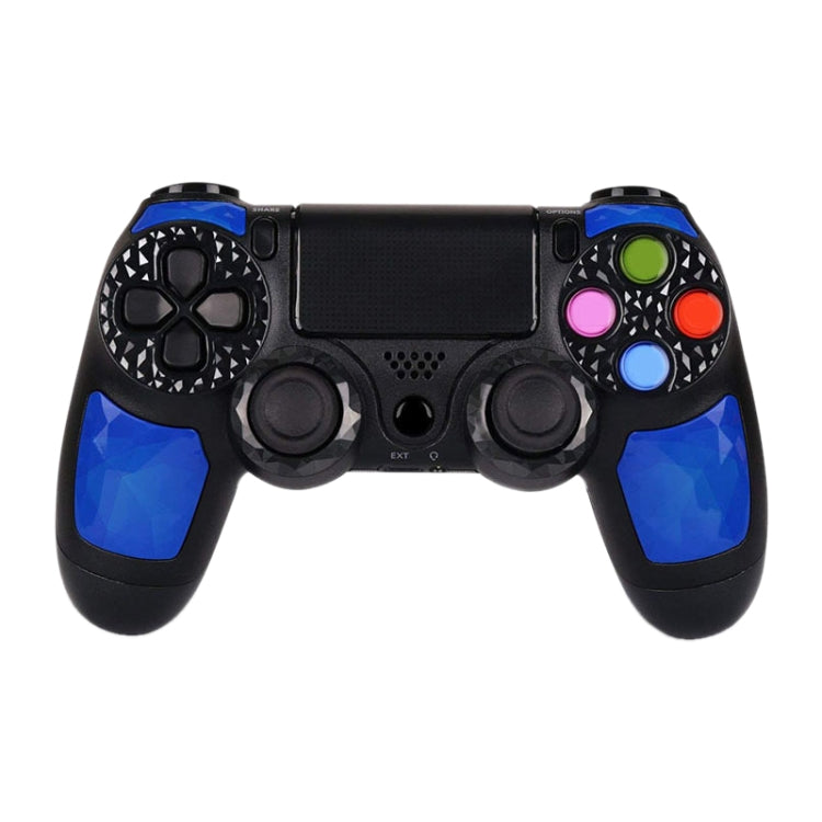 Wireless Bluetooth Diamond Texture Shock Touch Plate Game Handle Controller with Smart Indicator for Sony PS4