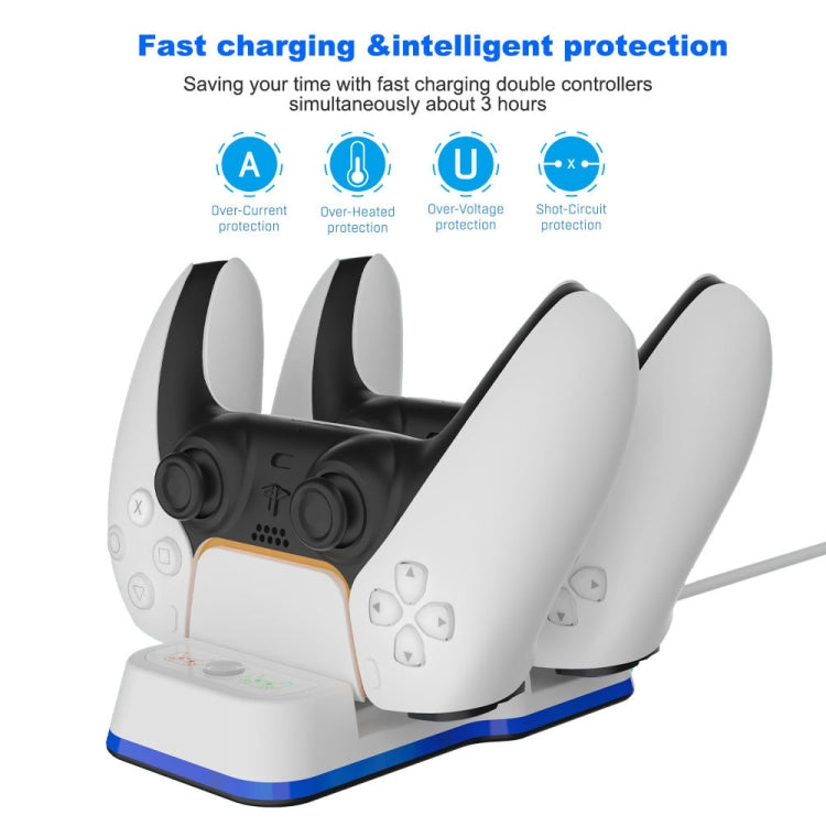 JYS P5116 Wireless Handle Dual Charging Station with Indicator Light For PS5