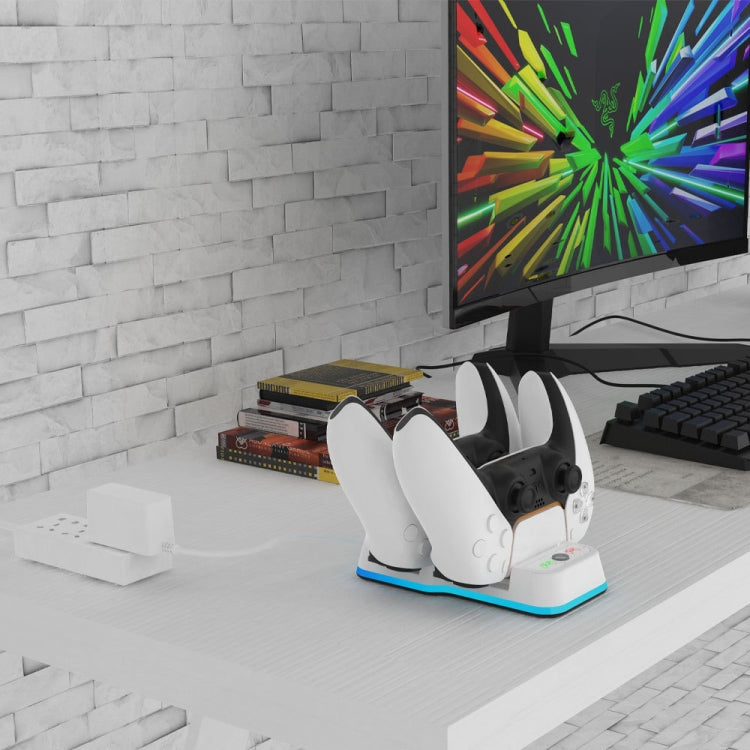 JYS P5116 Wireless Handle Dual Charging Station with Indicator Light For PS5