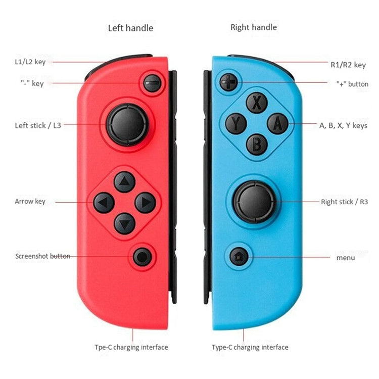 Left and Right Bluetooth Wireless Joypad Gamepad Game Controller for Switch