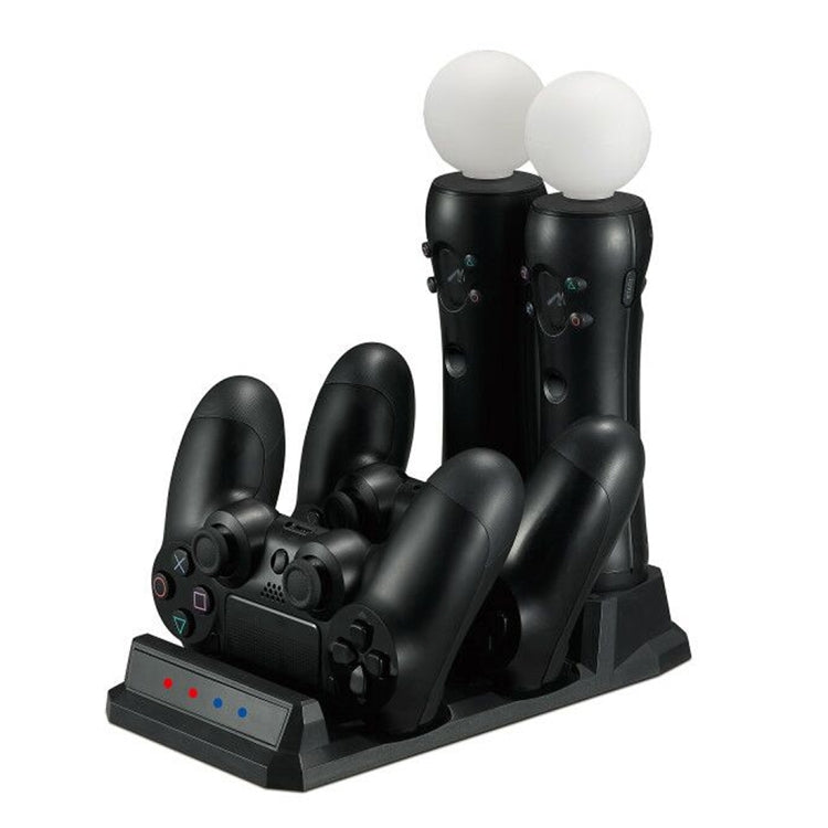 4 in 1 Charger USB Charging Dock Station Stand with LED Indicator for Playstation PS4 Controller & PS Move Controller