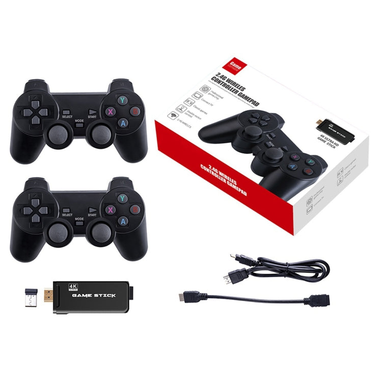 PS3000 64GB 4K Retro Game Stick with 2 Wireless Gamepads 10000+ Games Pre-installed