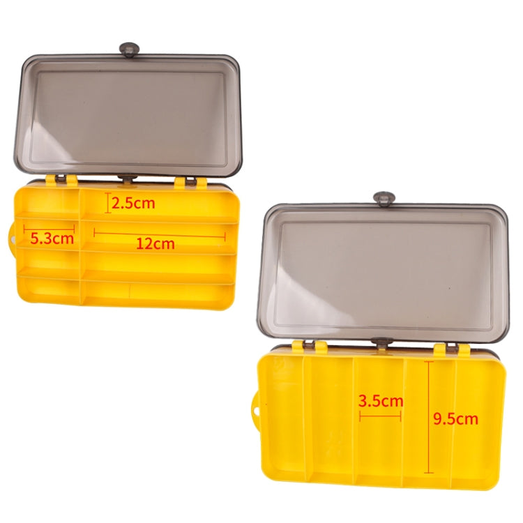 Portable Outdoor Lure Box Transparent Plastic Double-sided Storage Box, Size: 18 x 10 x 5cm