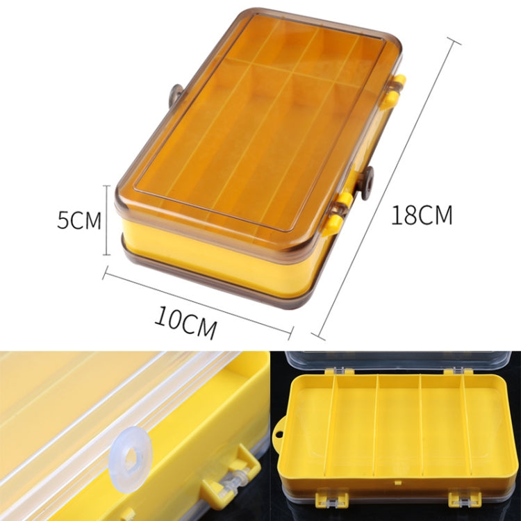 Portable Outdoor Lure Box Transparent Plastic Double-sided Storage Box, Size: 18 x 10 x 5cm