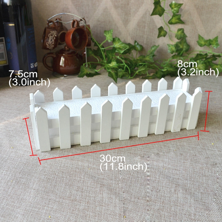 Wooden Flower Planter Fence Storage Holder Pot, Size: 30cm x 7.5cm x 8cm