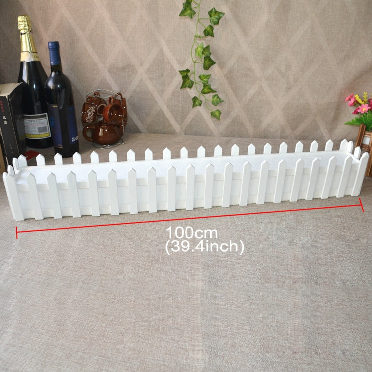 Wooden Flower Planter Fence Storage Holder Pot with Foam, Size: 100cm x 9cm x 11cm