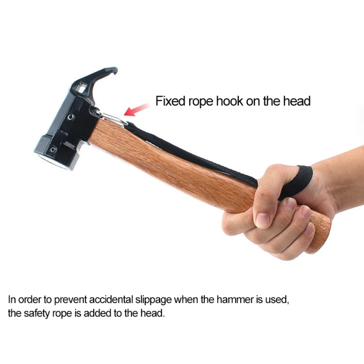 CLS-Outdoor Hexagonal Brass Brass Multi-function Nail Puller Shark Hammer