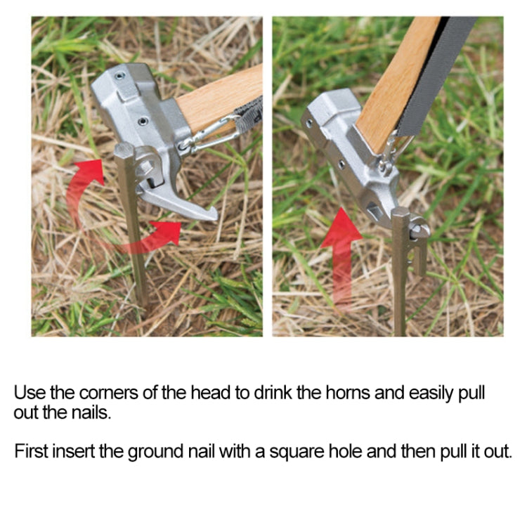 CLS-Outdoor Hexagonal Brass Brass Multi-function Nail Puller Shark Hammer