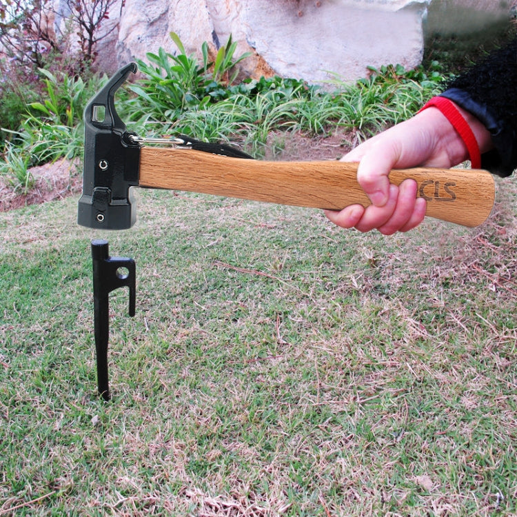 CLS-Outdoor Hexagonal Brass Brass Multi-function Nail Puller Shark Hammer