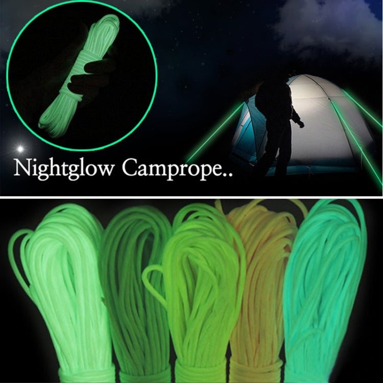 20m 9-Core Nylon+Polyester Full-light Outdoor Camping Tent Rescue Bundled Fluorescent Climbing Rope