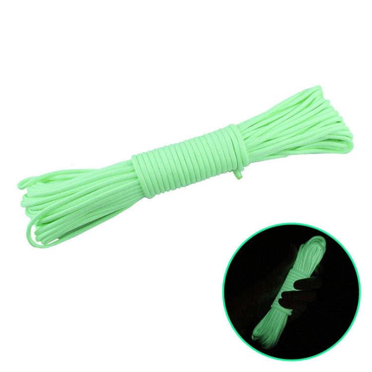 20m 9-Core Nylon+Polyester Full-light Outdoor Camping Tent Rescue Bundled Fluorescent Climbing Rope
