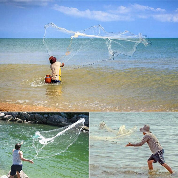 American Easy Throw Cast Net Fishing Mesh Fishing Tackle