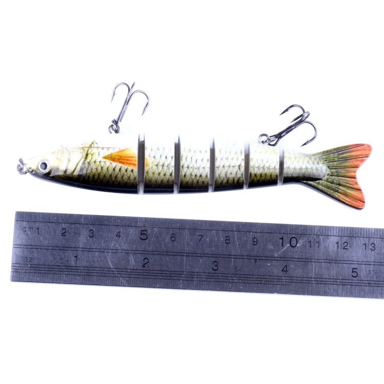 HENGJIA JM026 6# 12.7cm 22g Multi-section Plastic Hard Baits Artificial Fishing Lures with Treble Hook, Random Color Delivery