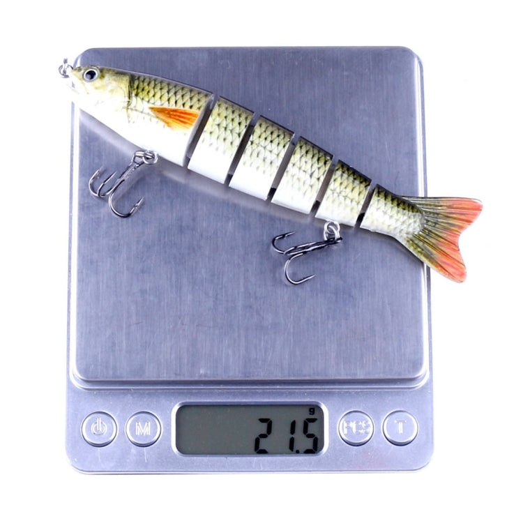 HENGJIA JM026 6# 12.7cm 22g Multi-section Plastic Hard Baits Artificial Fishing Lures with Treble Hook, Random Color Delivery