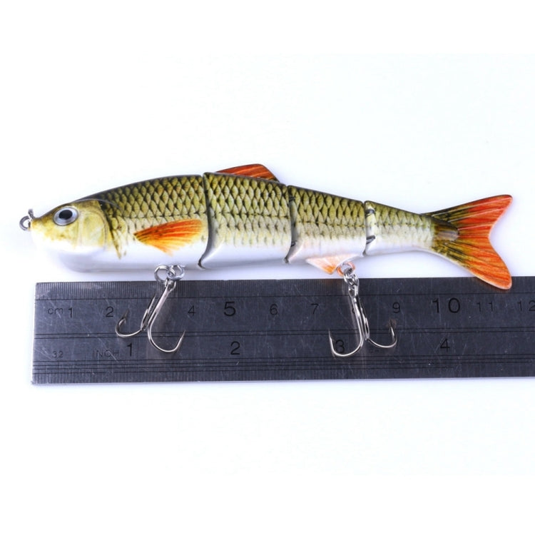 HENGJIA JM022-X 12cm 16.8g Multi-section Plastic Hard Baits Artificial Fishing Lures with Treble Hook, Random Color Delivery