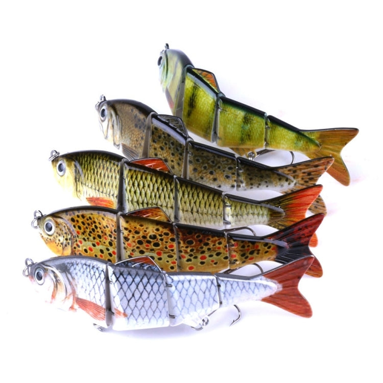 HENGJIA JM022-X 12cm 16.8g Multi-section Plastic Hard Baits Artificial Fishing Lures with Treble Hook, Random Color Delivery