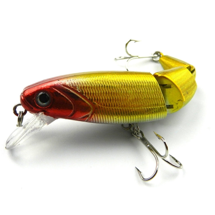 HENGJIA JM001-X 10.5cm 14g Multi-section Plastic Hard Baits Artificial Fishing Lures with Treble Hook, Random Color Delivery