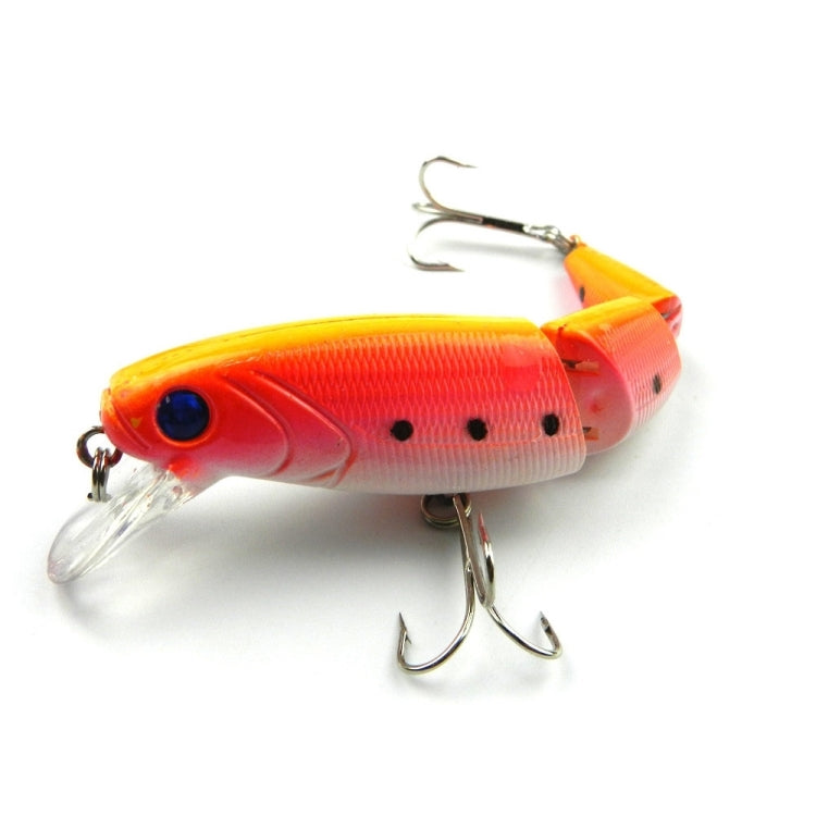HENGJIA JM001-X 10.5cm 14g Multi-section Plastic Hard Baits Artificial Fishing Lures with Treble Hook, Random Color Delivery