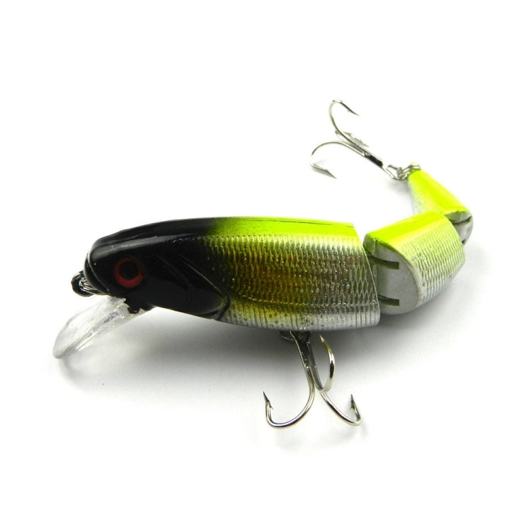 HENGJIA JM001-X 10.5cm 14g Multi-section Plastic Hard Baits Artificial Fishing Lures with Treble Hook, Random Color Delivery