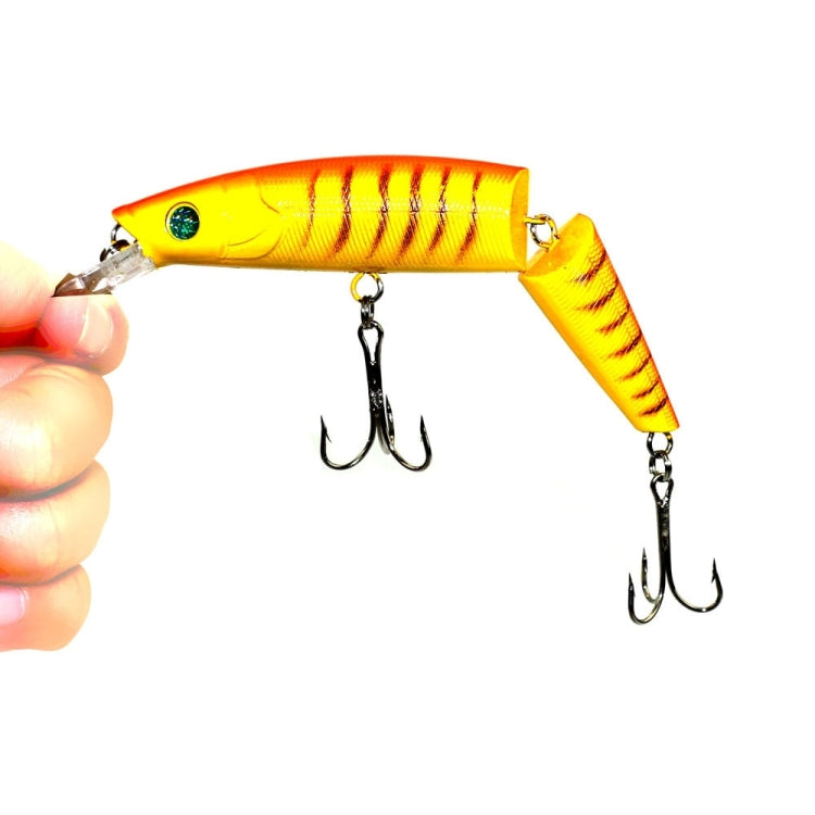 HENGJIA JM007-X 14cm 20.2g 2-section Plastic Hard Baits Artificial Fishing Lures with Treble Hook, Random Color Delivery