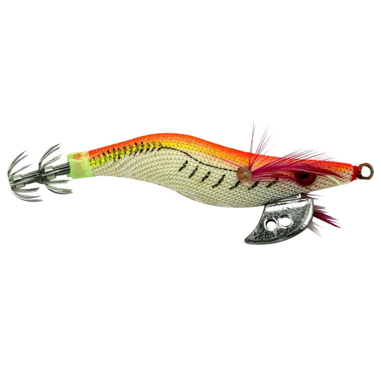 HENGJIA 8cm Plastic Hard Baits Squid Fishing Lures Decoy Wood Shrimp Baits
