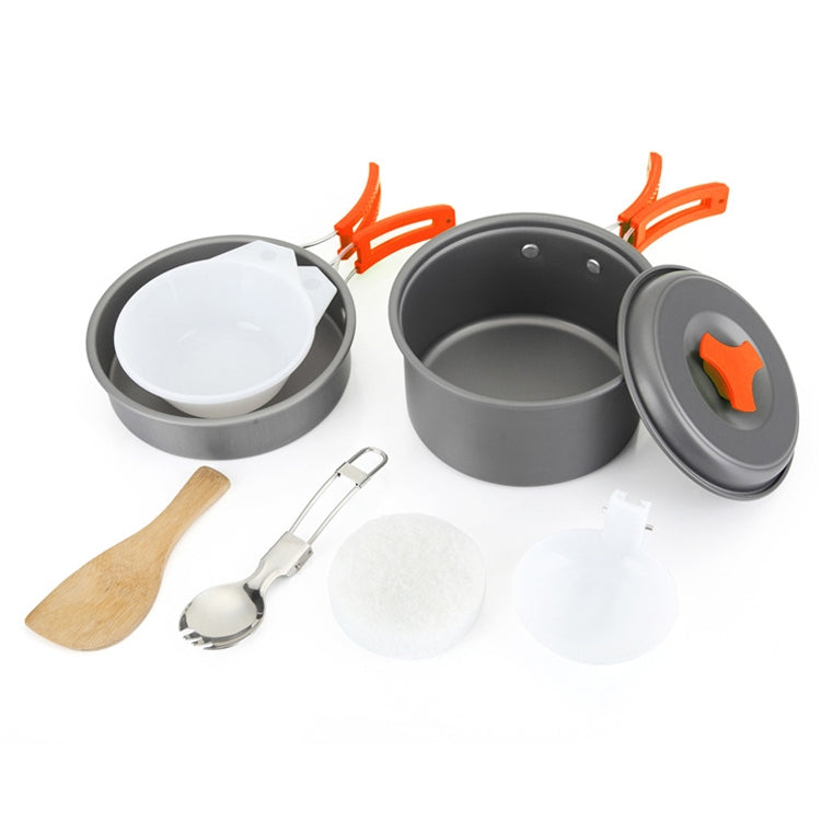 Aotu AT6385 Outdoor Camping Tableware Pots Cookwear Set for 1-2 Person