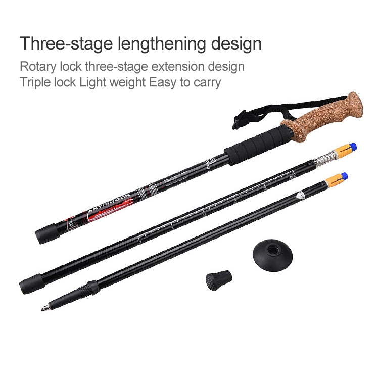 Aotu AT7551 135cm Aluminum Alloy Outdoor Camping Corky Trekking Poles
