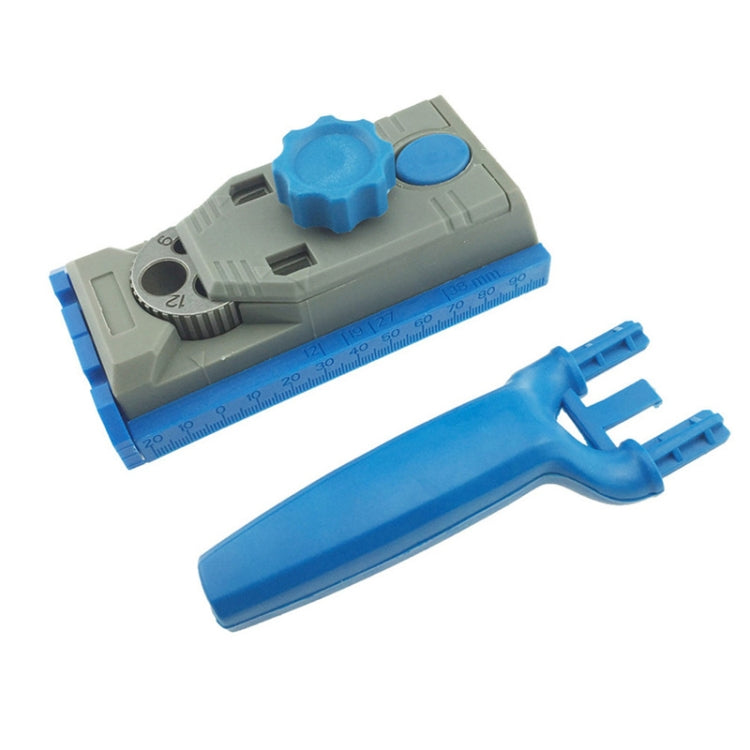 Angular Oblique Woodworking Borehole Locator Sheet Connector with Scale Marking