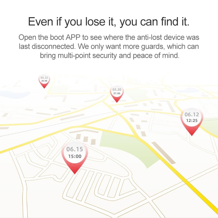 Original Xiaomi Youpin Ranres Intelligent Anti-lost Device Two-way Search Bluetooth Alarm Smart Positioning Finder, Distance: 15m