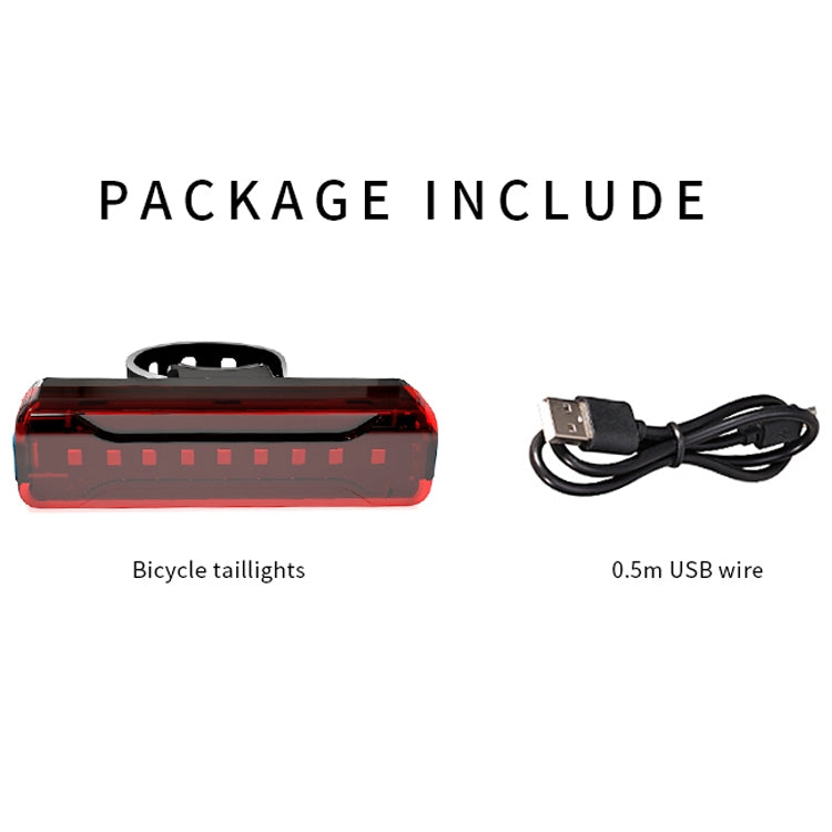 A02 Bicycle Taillight Bicycle Riding Motorcycle Electric Car LED Mountain Bike USB Charging Safety Warning Light (50 Hours, Color Box)