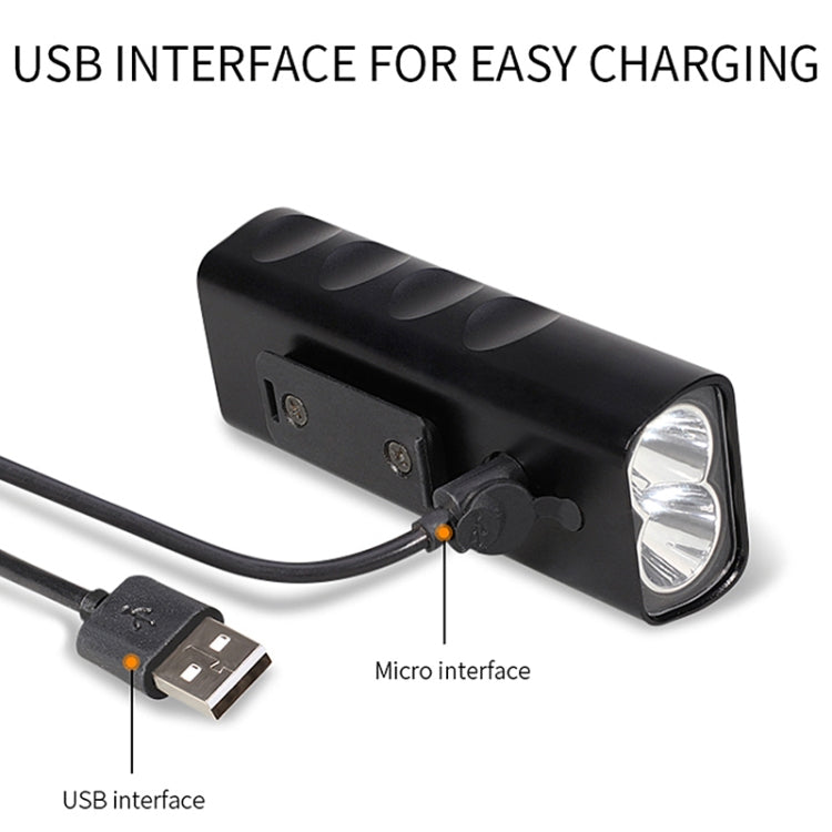 BX2 USB Charging Bicycle Light Front Handlebar Led Light (3 Hours, T6+A02 Lamp)