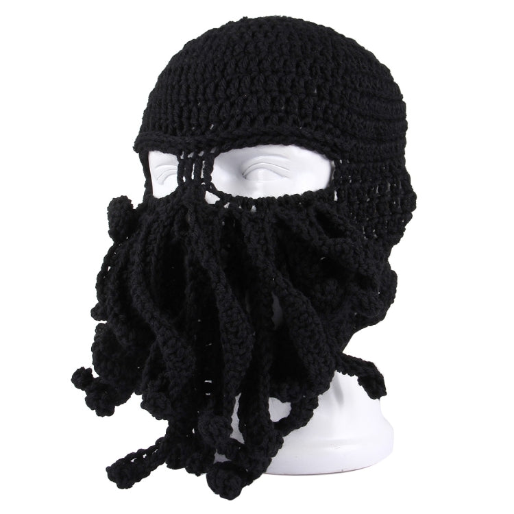Amurleopard Unisex Barbarian Knit Beanie Octopus Tentacle Cap Winter Warm Face Mask Crochet Hat