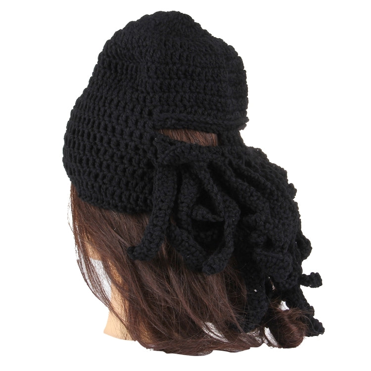Amurleopard Unisex Barbarian Knit Beanie Octopus Tentacle Cap Winter Warm Face Mask Crochet Hat