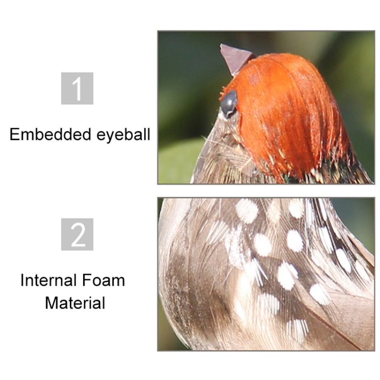 Simulation Sparrow Simulation Feather Foam Bird Horticultural Decoration Random Color Delivery