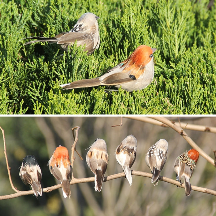 Simulation Sparrow Simulation Feather Foam Bird Horticultural Decoration Random Color Delivery