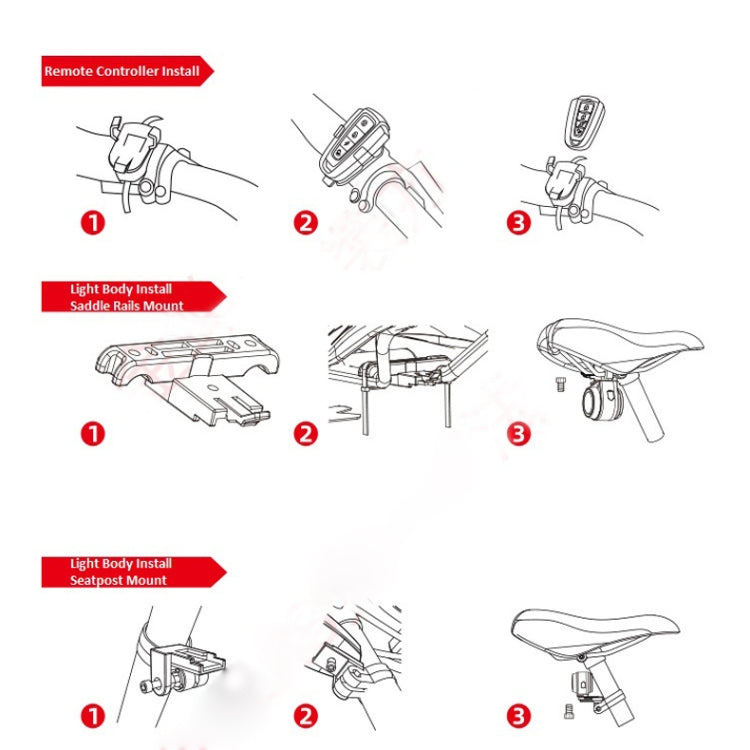 Antusi A8 Portable Rechargeable Rear Light Wireless Theft Alarm