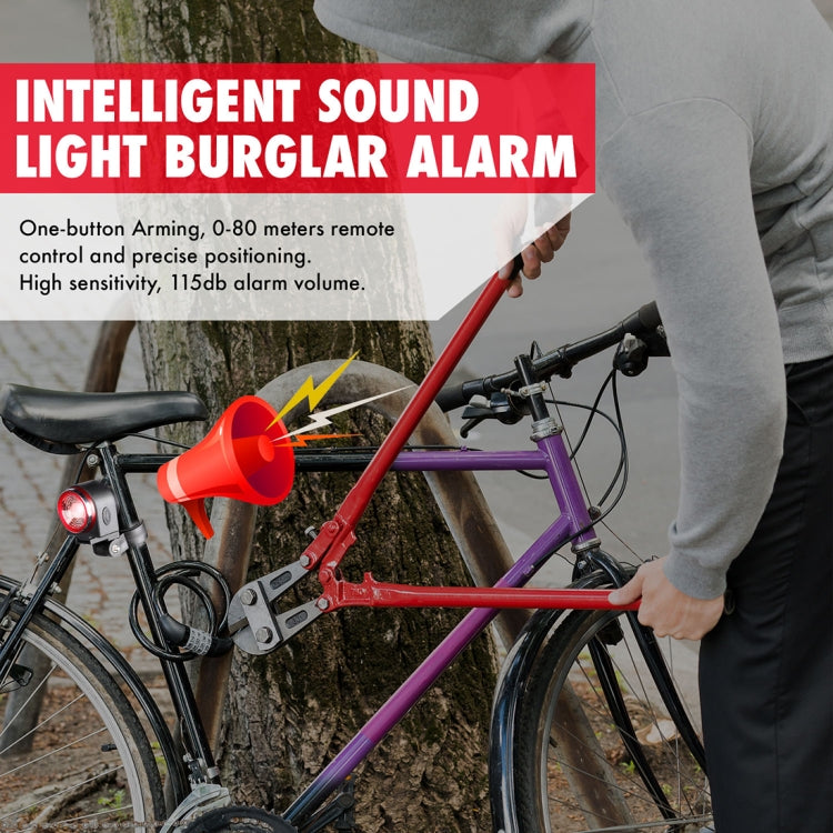 Antusi A8 Portable Rechargeable Rear Light Wireless Theft Alarm