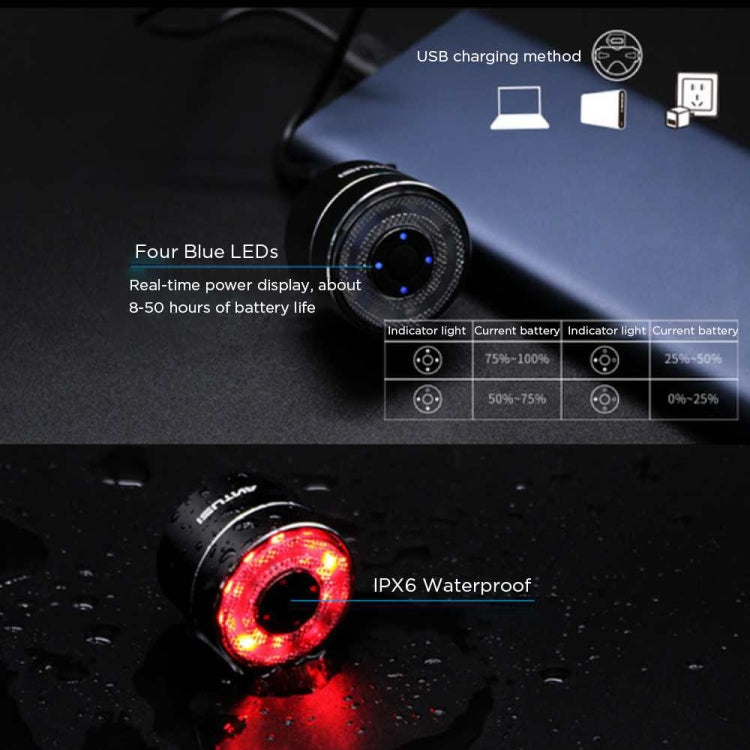 Antusi Q1 7 Colors Cycling Light Bicycle Taillight Bike Accessories