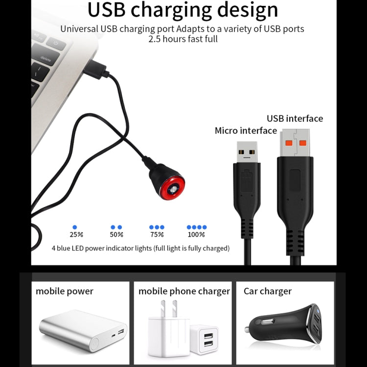 Antusi Q5 Bicycle Rear Light Automatic Brake Induction Taillight