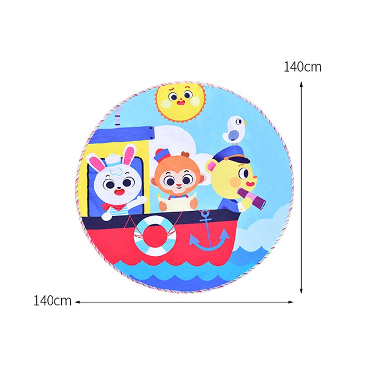 Children Cartoon Floor Mat Indoor Toy Tent Cotton Pad Crawling Mat, Diameter: 140cm,  Random Styles Delivery