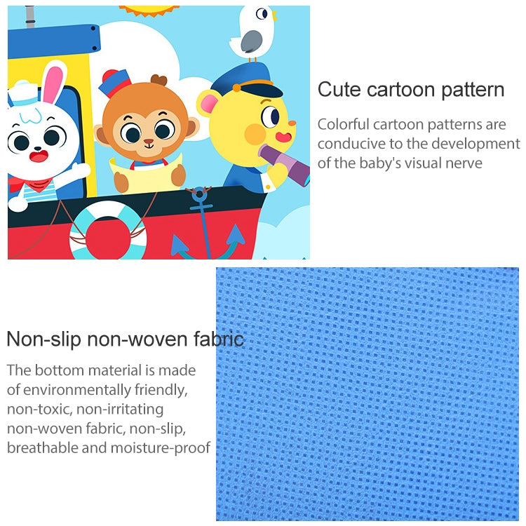 Children Cartoon Floor Mat Indoor Toy Tent Cotton Pad Crawling Mat, Diameter: 140cm,  Random Styles Delivery