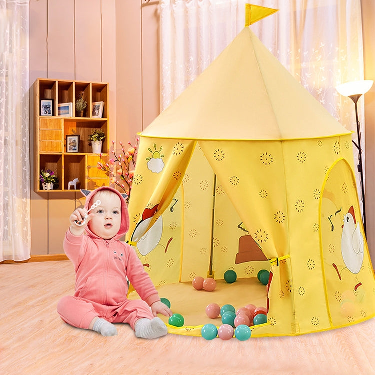 Chick Pattern Children Indoor Outdoor Tent Play House Ocean Balls Game Castle with Base Cloth