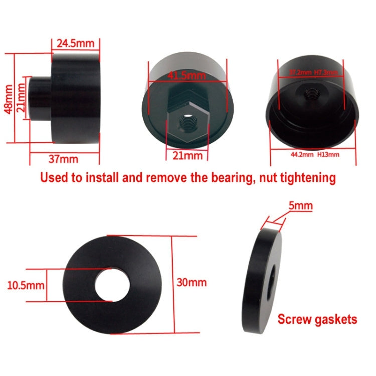 BIKERSAY BT040S2 Bicycle Press-in Type Axis Bracket Static Installation Removal Tool Set, Professional Edition