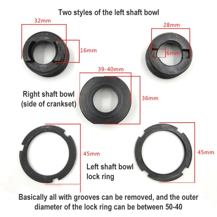 BIKERSAY GK-FK01 Bicycle Service Spanner Middle Shaft Removal Tool