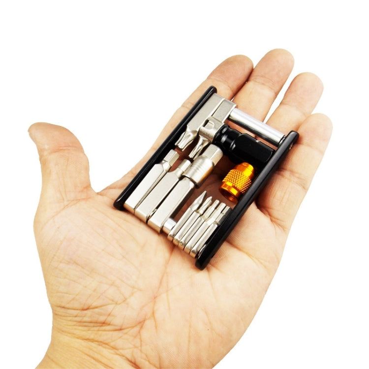 BIKERSAY BT037 14 in 1 Folding Screwdriver Hexagon Wrench Allen Key CO2 Gas Nozzle Tool Kits